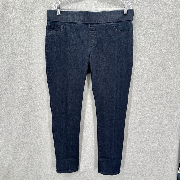 Ralph Lauren Denim - Lauren Ralph Lauren Womens Modern Legging Dark Blue Denim Pull On Jeans Size 14